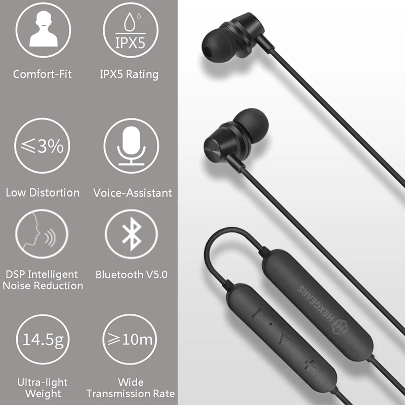 Магнитные беспроводные Внутриканальные наушники HEXGEARS с Bluetooth IEM Hi Fi DJ монитор