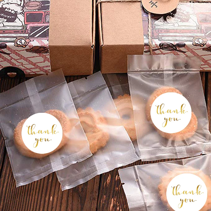 500 шт./рулон благодарим Вас наклейки из фольги белого золота Круглый Скрапбукинг