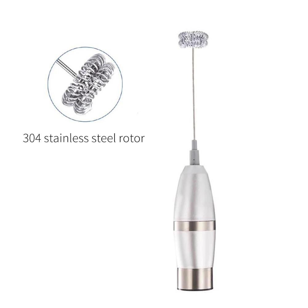 Электрический взбиватель молока из нержавеющей стали мини электрический яиц