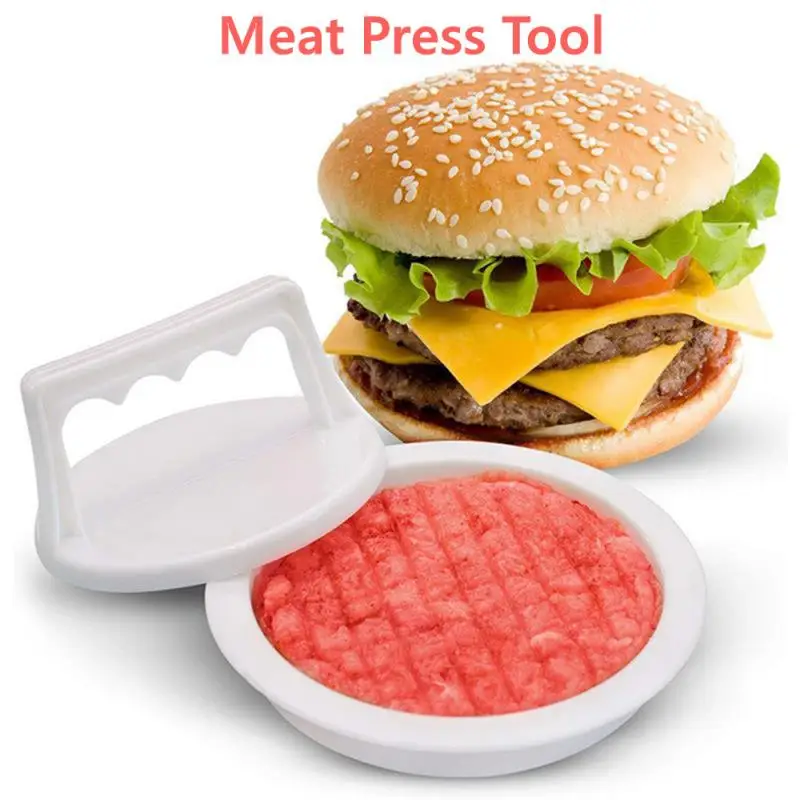 

1 Set Kitchen Tool Round Shape Hamburger Press Food-Grade Plastic Hamburger Meat Beef Grill Burger Press Patty Maker Mold Mould