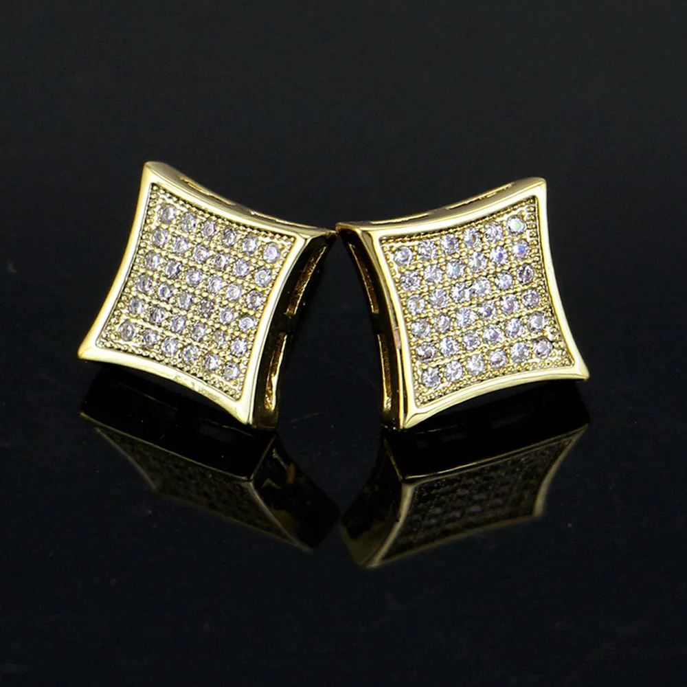 Экологичные медные квадратные серьги с фианитом модные серьги-капельки для