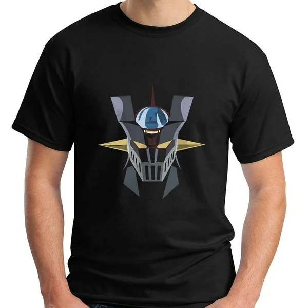 

Mazinger-Z Head Anime Sentai Robot Short Sleeve Men's Black T-Shirt
