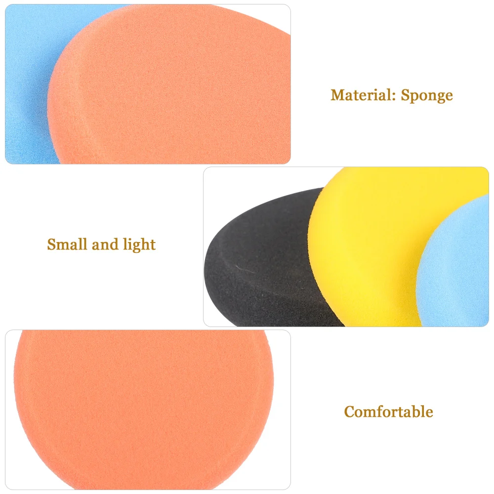 

4pcs Durable Round Crimping Sponge Practical Cleaning Sponge Waxing Sponge