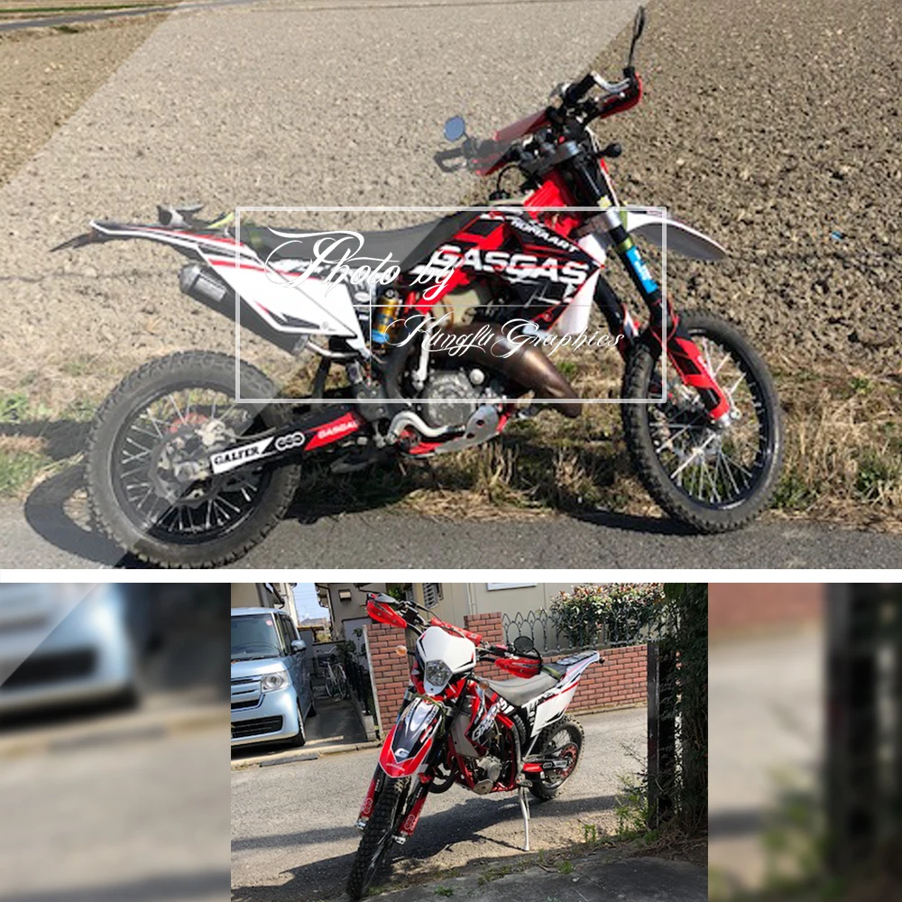 KUNGFU графические стикеры мотокросса набор для газового газа EC 125 200 250 300 2T 450 4T шесть