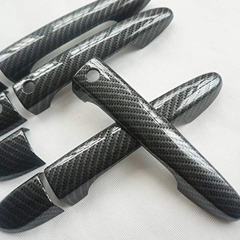 Спорт углеродного волокна Стиль дверная ручка Накладка для Mazda 2 3 6 CX-3 CX-5 CX-9 (с