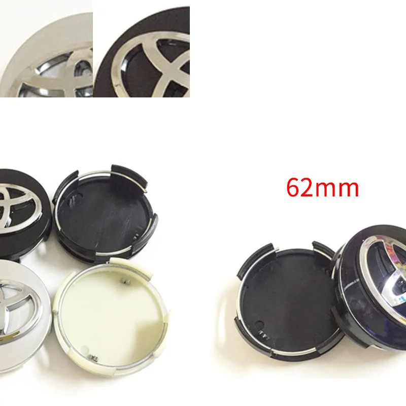 

4pcs 62mm Car Wheel Center Caps Hub Covers Emblem for Toyota COROLLA Highlander RAV4 Car Accessories