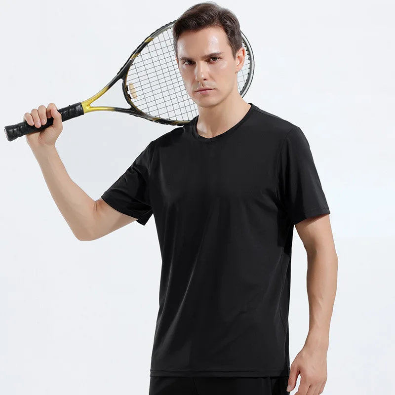 

Xia Bingsi quick-drying short-sleeved men's ice-sensitive stretch running top sports T-shirt