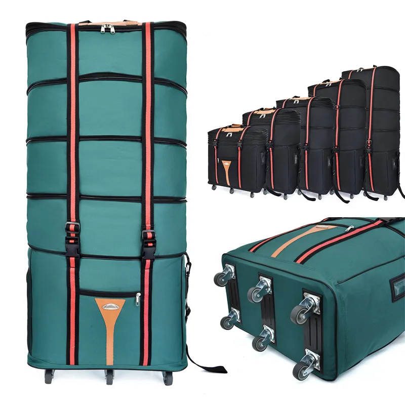 Багажная сумка на колесиках большой емкости Складная Водонепроницаемая из ткани