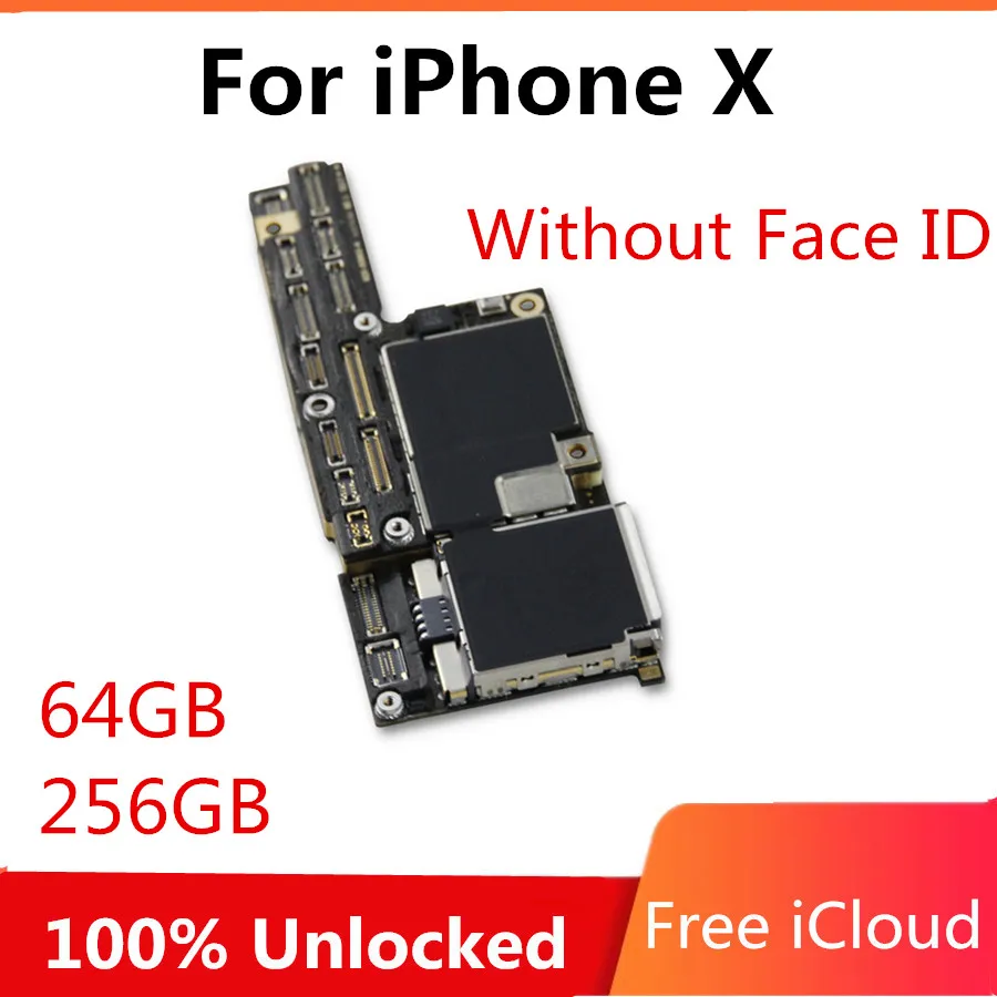 Заводская разблокированная материнская плата для iphone X без/с идентификатором