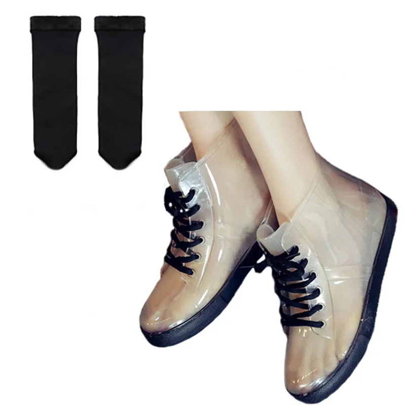 Feng (Лея фенг) Нонг женские резиновые сапоги на танкетке ботинки в английском