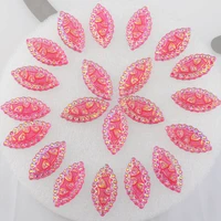 boliao 10pcs 1530mm 0 591 18 in ab color horse eye flatback resin hot pink glue on clothesholiday decoration diy no hole