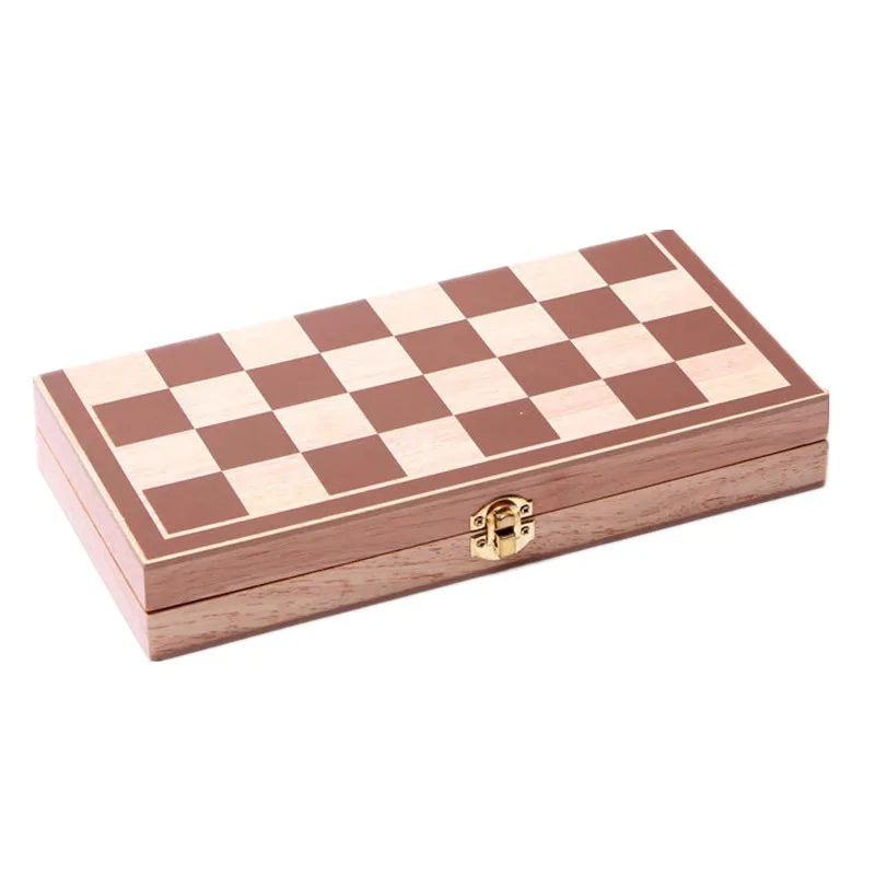 

Foreign Trade New Wooden Chess Foldable Wooden Simple Chess Adult Children Educational Toy 30 * 30cm