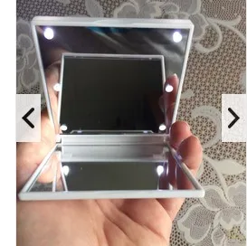 Led квадратное зеркало для макияжа Складное двухстороннее Abs Hd зеркало инструменты для макияжа дропшиппинг