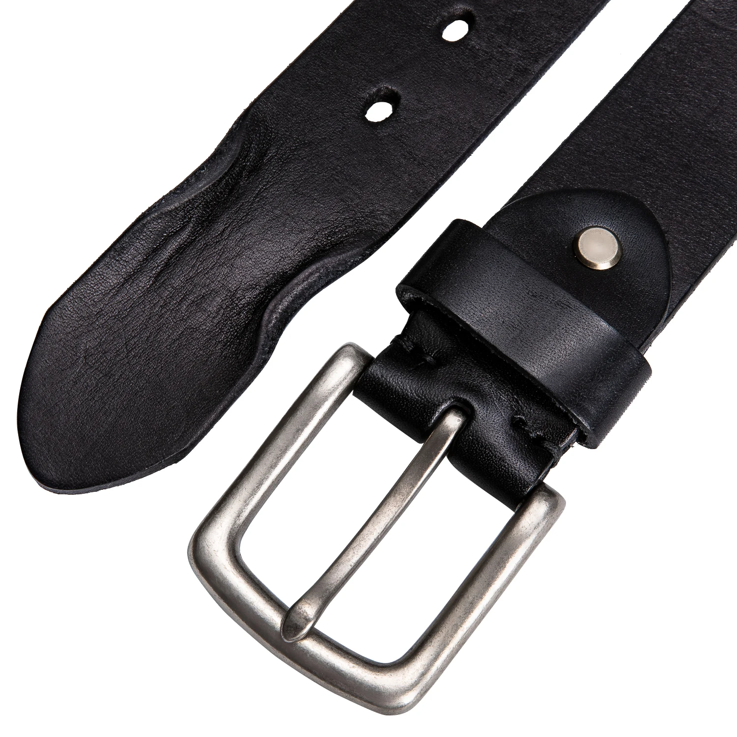 Мужской кожаный ремень без пряжки 3 5 см Широкий прочный автоматической