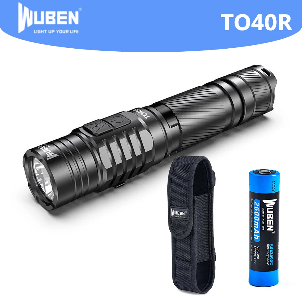

Тактический светодиодный фонарик WUBEN TO40R, CREE XP-L-V6 светодиодный ные лампы 1200 люмен, USB, перезаряжаемый, IPX8, с литиевым аккумулятором 18650