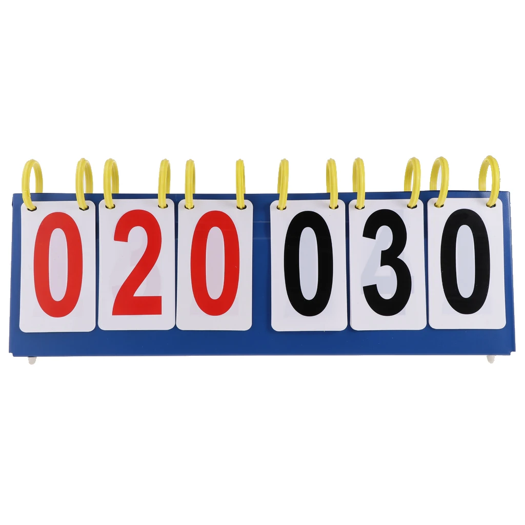 6 Digit Портативный 4/6 цифр Настольный Топ табло спорт флип оценка доска запись для баскетбола настольный теннис бадминтон волейбол - Цвет: 6 Digit