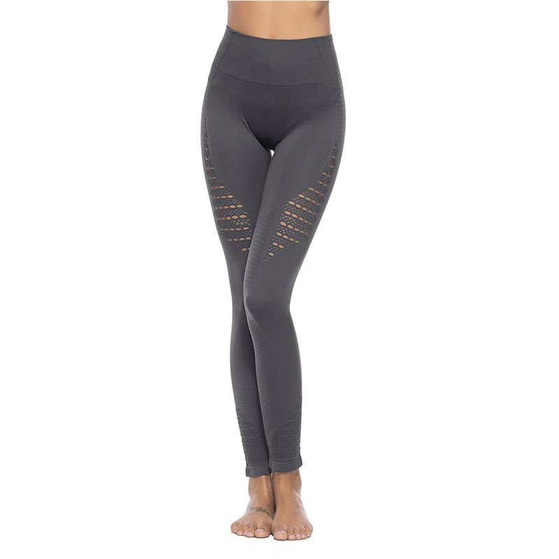 Новые леггинсы для тренировок Сшивание полые тонкие пуш-ап женские Леггинсы