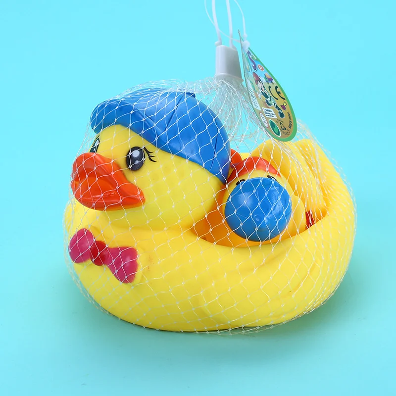 

5 Style 4 Pcs Yellow Duck Squeeze-sounding Dabbling Toys Family Bath Kid Game Infant Swim Beach Shower Classic Baby Water Toy