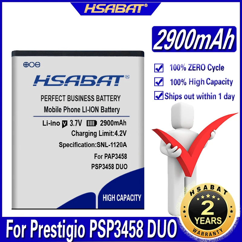Аккумулятор HSABAT 2900 мАч для Prestigio PSP3458 DUO PAP3458|Аккумуляторы мобильных телефонов| |