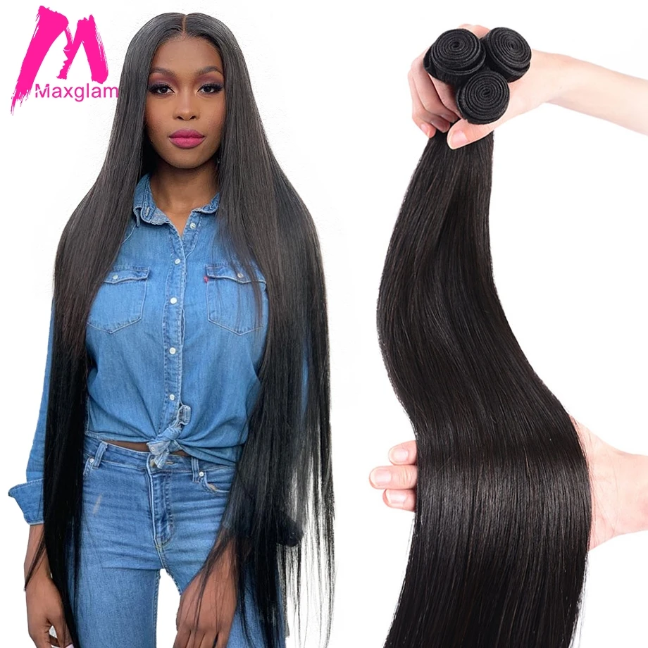 Прямые бразильские человеческие волосы пряди для наращивания 8 30 40 дюймов не Реми