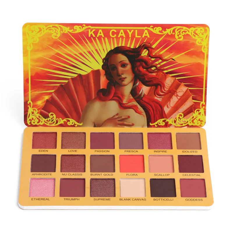 Блестящие тени для век 18 цветов EVA пигментные Палитра матовые мерцающие 1 шт