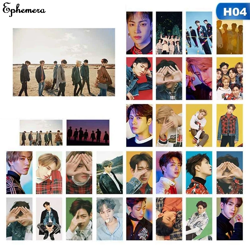 

30Pcs/Set KPOP GOT7 Album Self Made Paper Poster Photo Card Lomo Card Photocard Fans Gift Collection Stationery Set