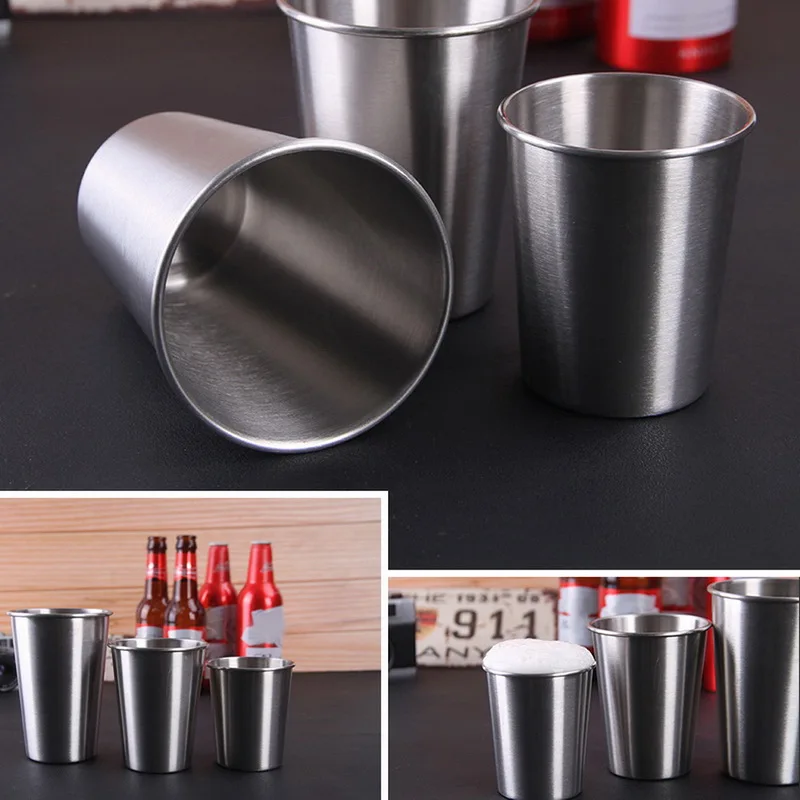 Чашка из нержавеющей стали портативная чашка для пива стаканы путешествий