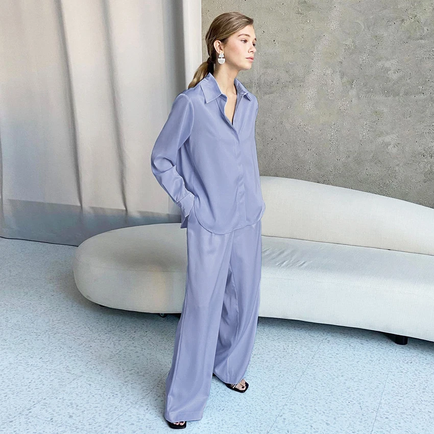 HiLoc сатиновая Пижама 2021 домашний костюм одежда весеннее платье с длинными