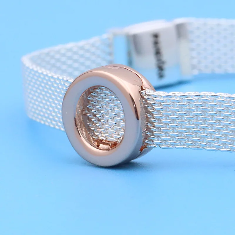 Трендовые серебряные бусины 925 пробы Подвески с круговыми зажимами подходят к