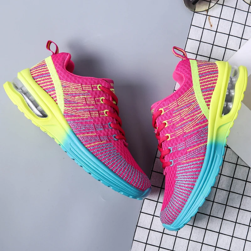 Женские кроссовки для бега дышащие улицы спортивная обувь женские и прогулок