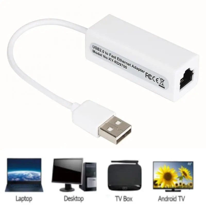 

USB2.0 To Ethernet Network LAN Adapter Card 10Mbps Adapter For Windows7 Super Speed USB 2.0 To RJ45 PC Laptop LAN Adapter