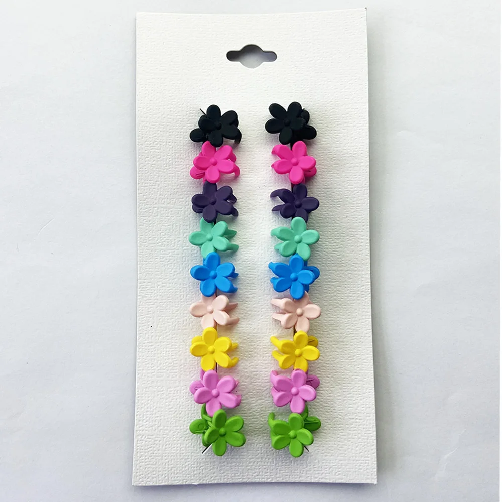 9 пар/карточка маленький акриловый цветочный Краб для волос зажим новый дешевый