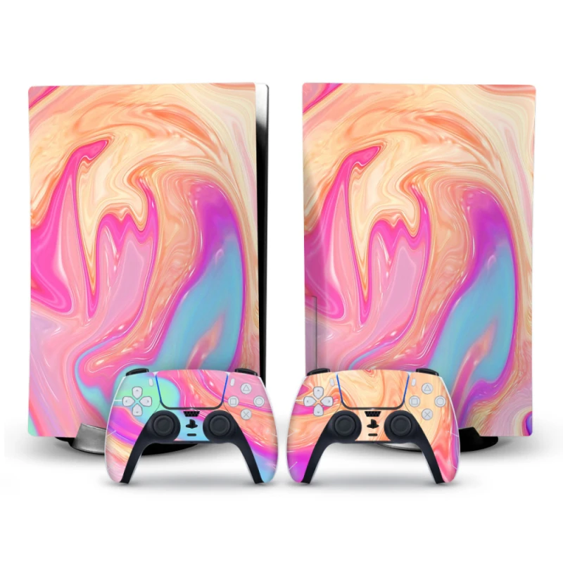 

New Sticker For PS5 Accessories Decal Protective Skin For PlayStation 5 Disk Edition Console & 2 Controllers Protection Sticker