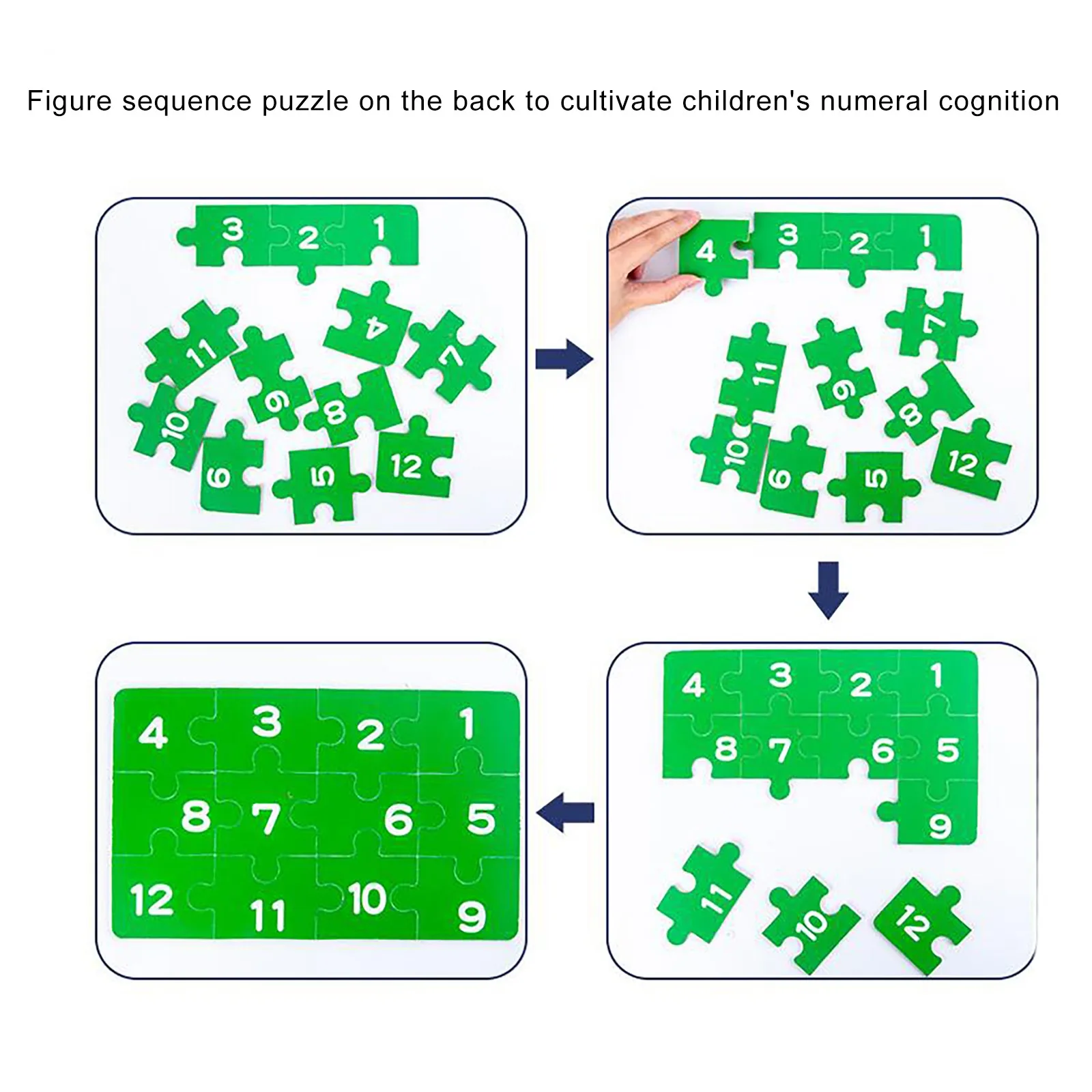 

4PCS Kids Puzzle Toys 6/9/12/16 Piece Cartoon Animals World jigsaw Interesting Game Holiday Gifts Educational Toys