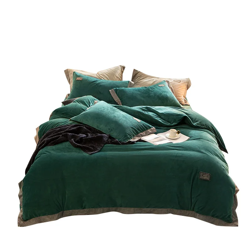 Фланелевый Комплект постельного белья из 4 предметов покрывало для кровати