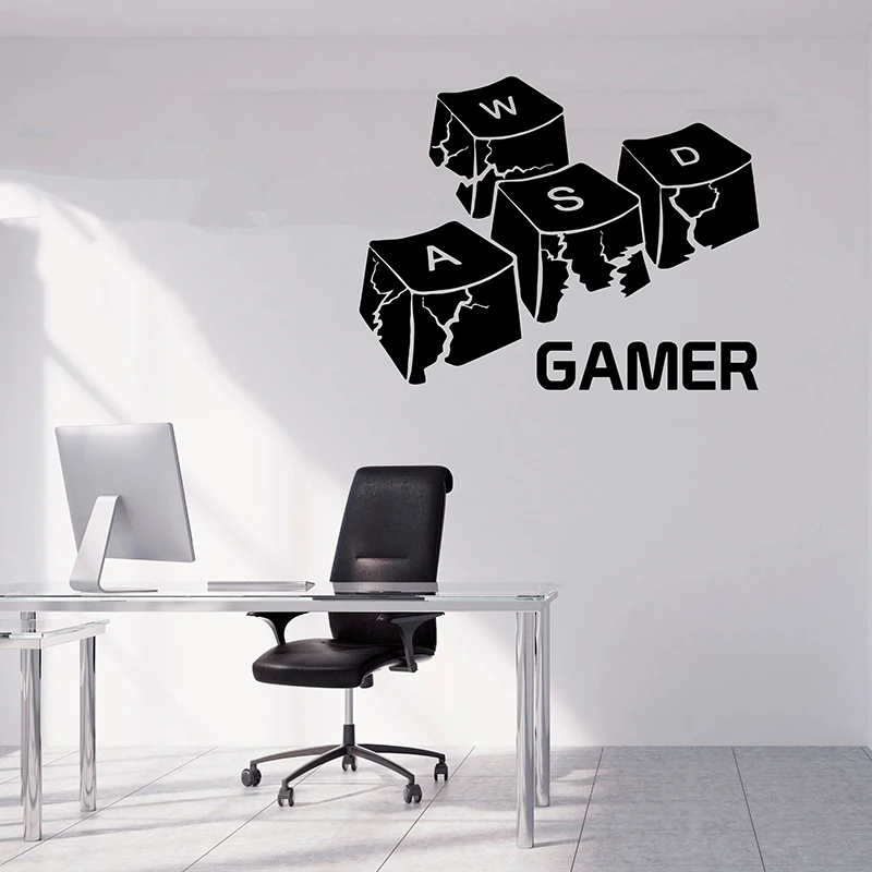 Наклейка на стену для геймера наклейки контроллер персонализированные
