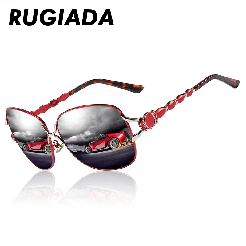 RUGIADA бренд ретро женские поляризованные солнцезащитные очки модная большая