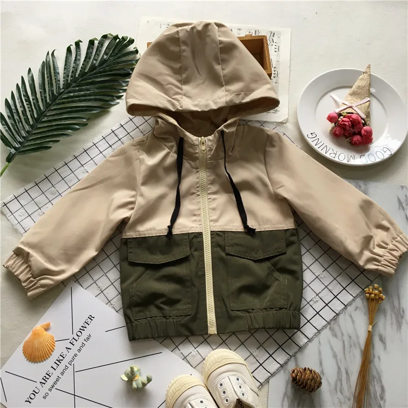 Куртка детская хлопковая на осень/зиму контрастных цветов | Детская одежда и