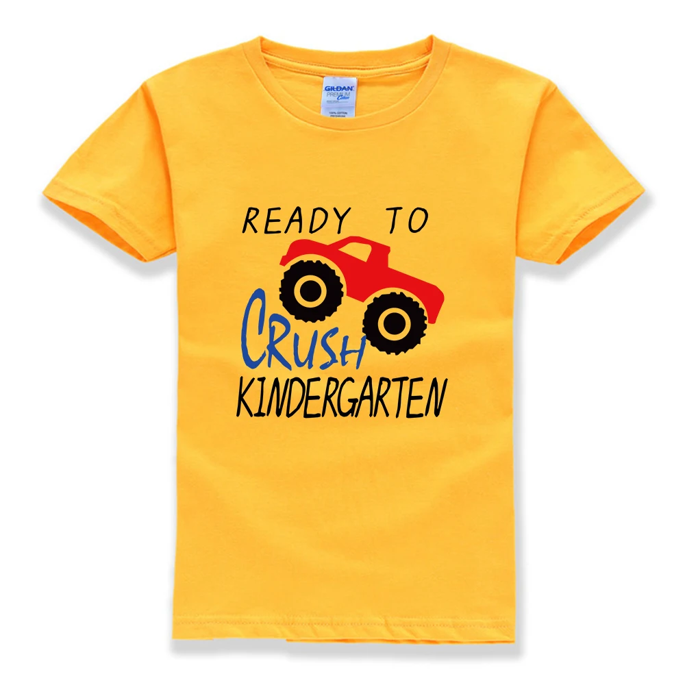 Футболка с надписью Ready to давить для детского сада|Тройники| |