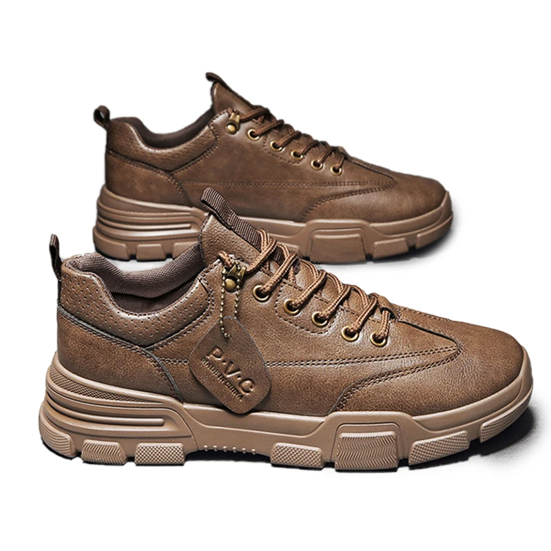 

2020 Spring Autumn New Hot Fashion Men Lace-up Leather Casual Shoes Trend Platform Outdoor High Quality Cool Flats Designer