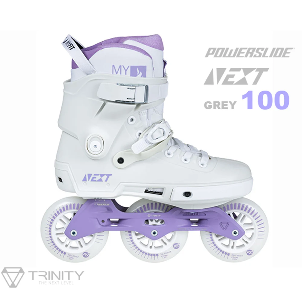 100% Оригинальный 2021 Powerslide следующий Trinity рамка роликовых коньков фиолетовый 4*80 3*100