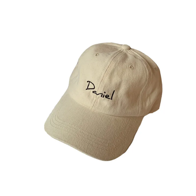 

Korean men's and women's baseball caps summer retro fashion letters baseball caps soft top caps summer big eaves sun hat
