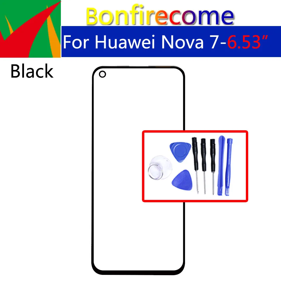 

Переднее Сенсорное стекло для Huawei Nova 7 внешняя линза ЖК Переднее стекло Замена