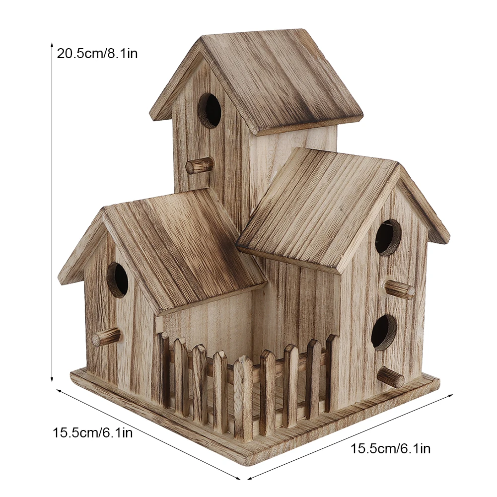 

Wooden Birdhouse Small Outdoor Garden Bird Nesting Box Bird House Pet Supplies Decoration Suitable For Birds Swallows Parrots