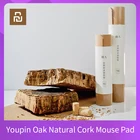 Youpin дубовый натуральный пробковый коврик для мыши, водонепроницаемый Сенсорный натуральный гибкий Противоскользящий Настольный термостат для дома и офиса