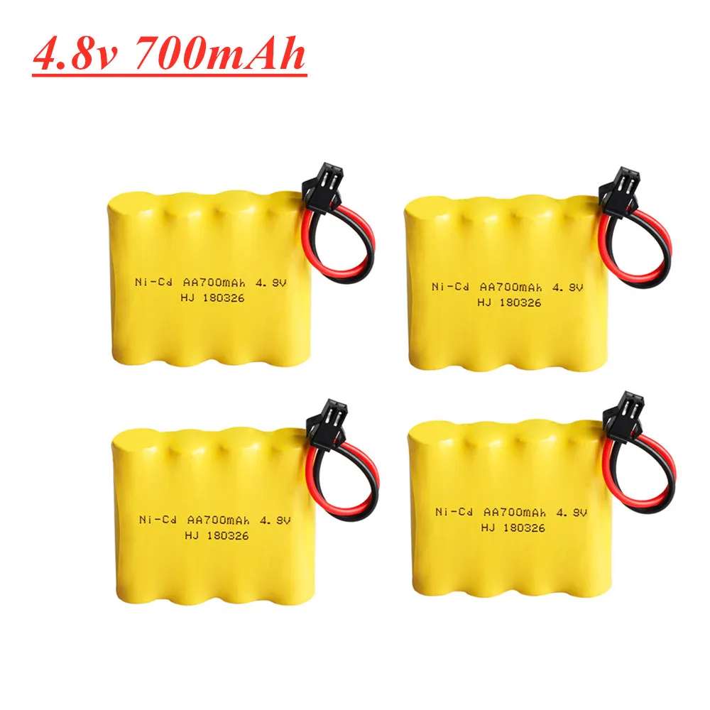 

4.8V 700mAh Ni-CD AA Rechargeable Battery Pack For Remote Control Toys Electric Car Nicd 4.8 V Volt Bateria SM-2P Plug