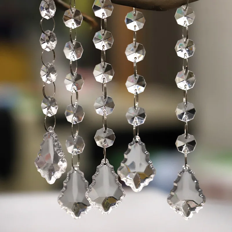 5 шт. занавес с акриловыми бусинами подвеска в виде кленового листа декор для