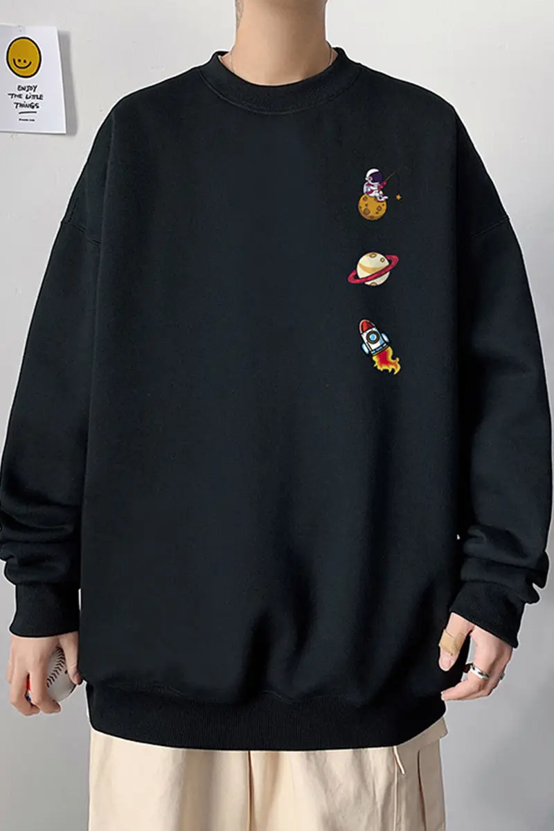 

Men's sweatshirt spring and winter 2021 new slim plus size m-5xl long-sleeved sweatshirt loose casual young men's clothing