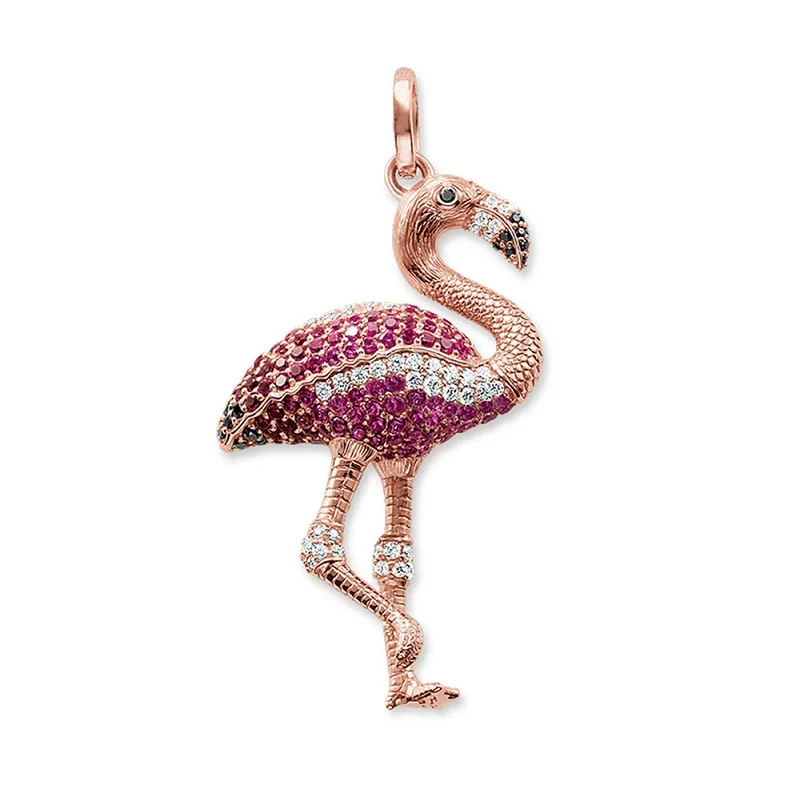 Подвески в виде фламинго и птицы из серебра 925 пробы|Подвески| |