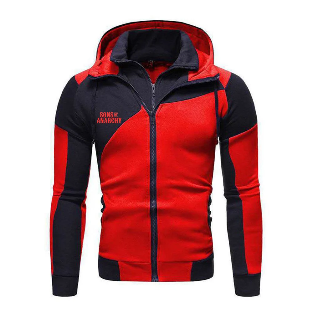 Новинка 2022 весна-осень мужские толстовки с капюшоном и молнией из флиса сыновей